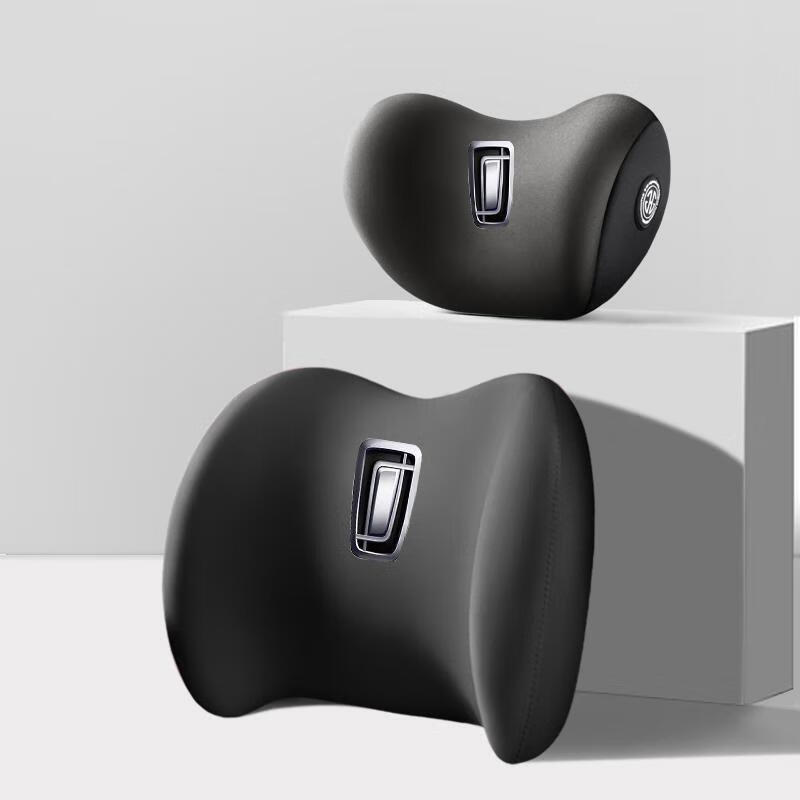 奔腾t90 T55 e01护腰靠枕垫座椅汽车载护颈头枕内饰品专用改装 奔腾(优尚款 黑色头枕1个+腰靠1