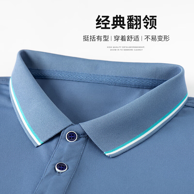 SHANSHAN杉杉短袖t恤男中青年凉感POLO领上衣夏季爸爸装父亲节新款衣服 白色 2XL /180【建议140-155斤】