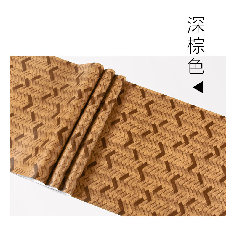 滬達(dá)墻紙仿真草編竹編墻紙中式古典禪意中國(guó)風(fēng)茶樓飯店草席竹席刷 深棕色399001(刷膠非自粘)