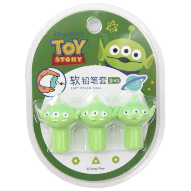 迪士尼（Disney）铅笔笔帽3个装 硅胶铅笔套/铅笔延长器 笔尖保护套 小学生文具学习用品 三眼仔E0301M5
