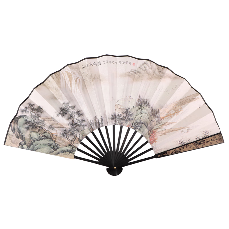TaTanice 扇子折扇【優(yōu)質(zhì)頭青竹】 中國風(fēng)古典手工扇男扇竹扇商務(wù)禮品絹扇