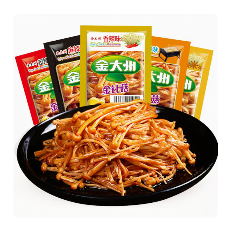 金大州金大州金針菇下飯菜散稱小零食開(kāi)袋即食小菜香辣 混裝口味 2斤