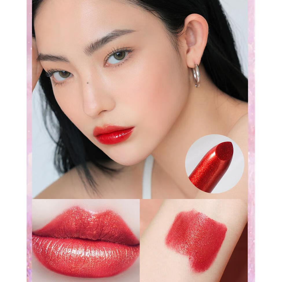 小妝COSNINI珠光紫色口紅持久不掉色防水不沾杯火龍果色滋潤平價(jià)小眾品牌玫紅 大紅色 珠光