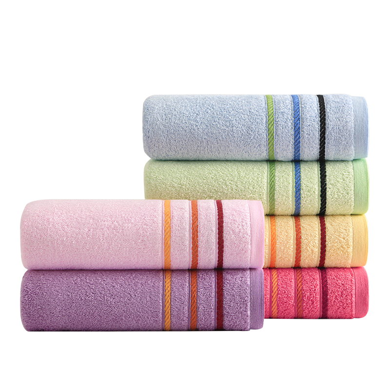 竹一百毛巾竹纖維吸水大毛巾6條成人洗澡洗臉毛巾面巾干發(fā)擦手巾34*76cm