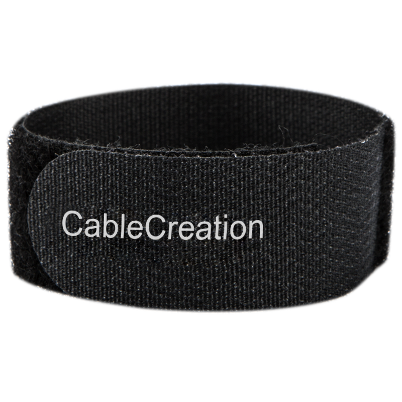 一绳CABLE CREATION CT0002魔术贴理线带电脑理线器束线带线缆收纳捆线带电脑扎线带背胶尼龙绑线带 50条装100004534084