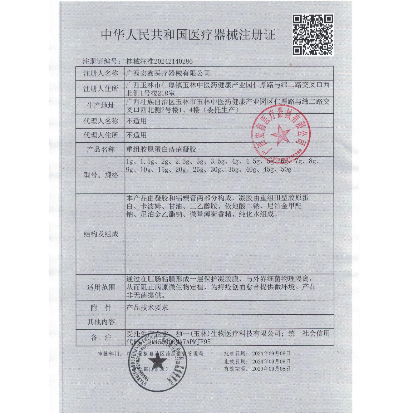 仁和【医用级】痔疮膏凝胶内外混合痔专用肛门瘙痒便血 一盒装 【25年最新上市 私密发货】