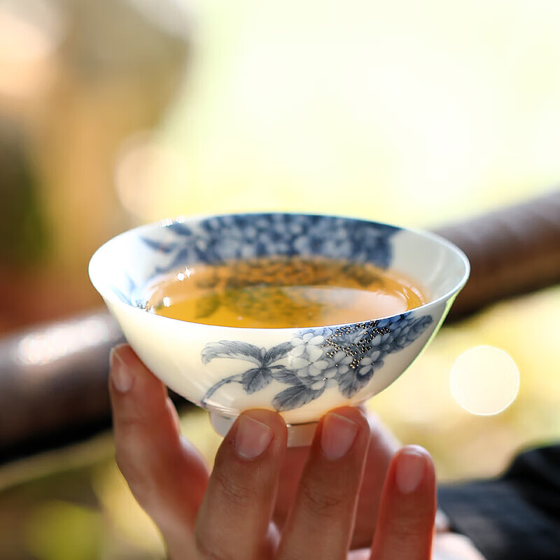 MULTIPOTENT黄旭东大师作品茶具玉白瓷富贵团圆满月杯礼物功夫茶杯伴手礼