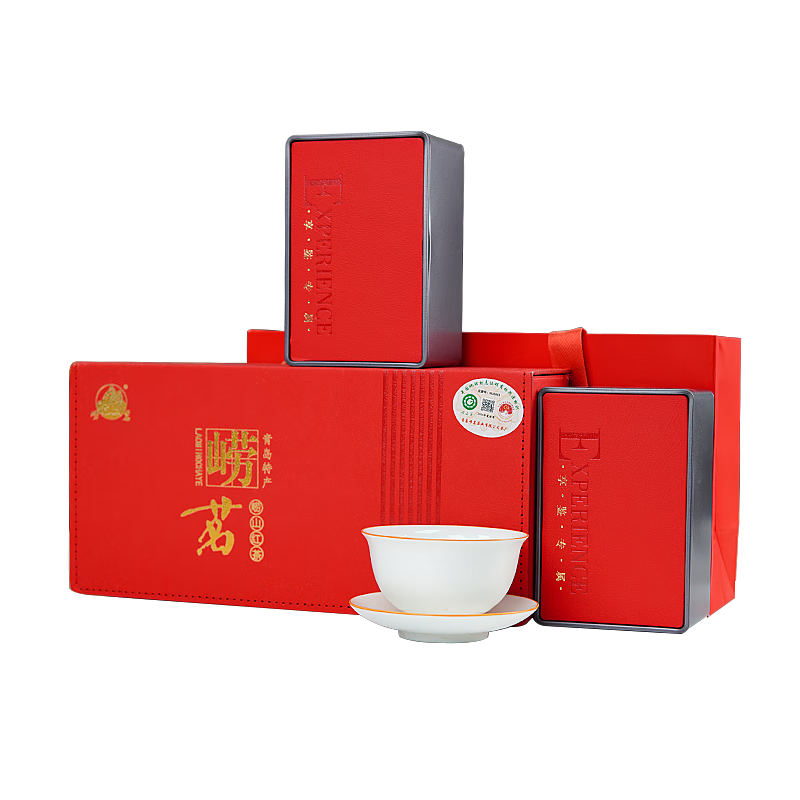 崂茗蜜含香崂山红茶礼盒装150g茶叶山东青岛特产蜜香直针茶节日送礼
