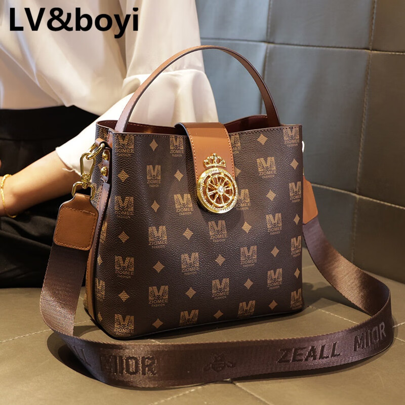 lv&boyi奢侈品官方品牌包包水桶包2022新款潮质感手提单肩包时尚休闲