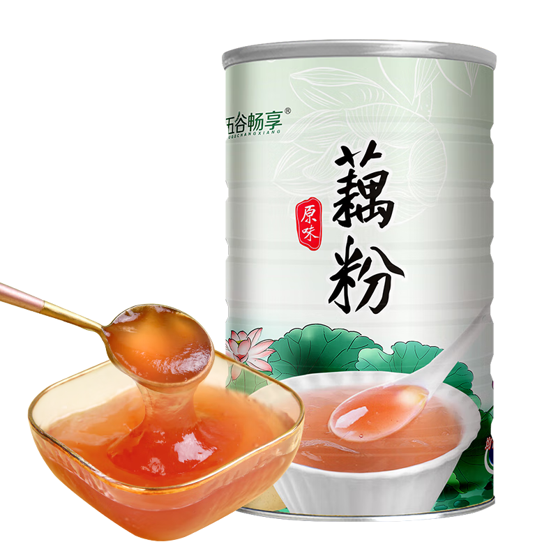 五谷畅享无蔗糖纯藕粉营养冲饮代餐早餐纯藕粉懒人速食孕妇儿童中老年500g
