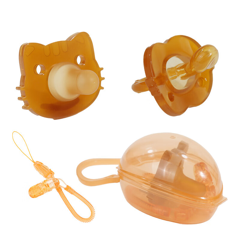 NUK【直发】母婴用品新生儿安抚奶嘴硅胶安睡奶嘴婴幼儿安慰奶嘴带 加菲猫日用+收纳盒 1只装