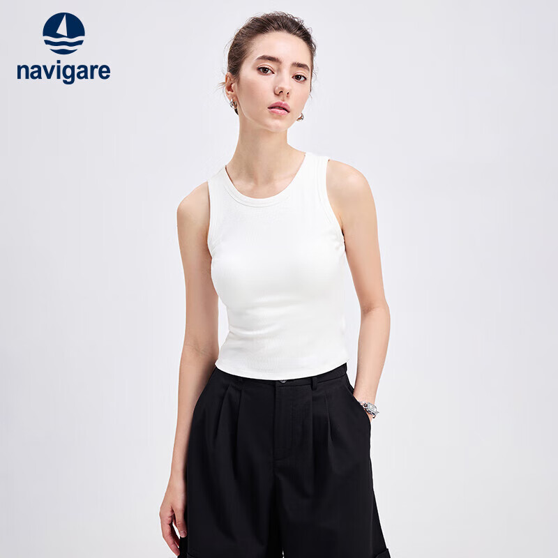 Navigare小帆船女通勤弹力时尚薄款紧身亲肤舒适内搭背心2325905502