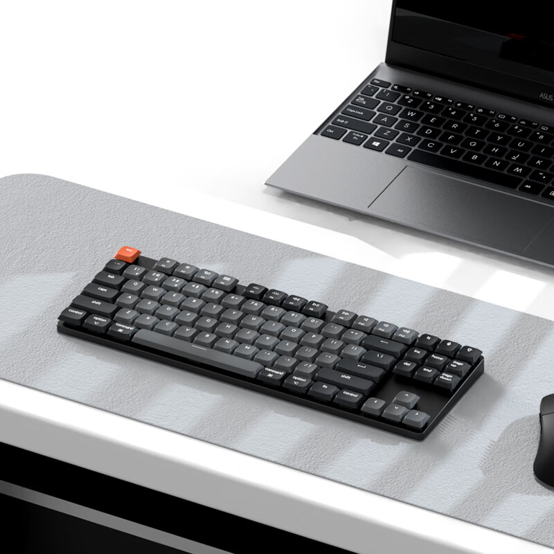 keychron渴创 K1X 机械键盘 无线蓝牙键盘 客制化键盘 矮轴办公键盘 87键Mac键盘 超薄机身设计 四层内填充 K1X (六代) 可插拔 RGB 香蕉轴
