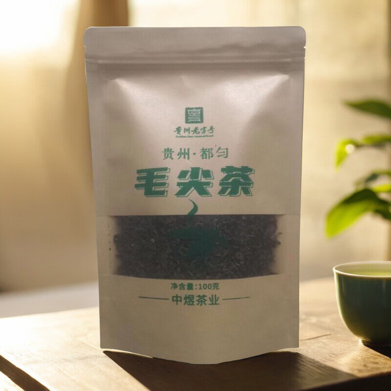 青华灵芽都匀毛尖茶贵州高山绿茶口粮茶爆款推荐袋装100g 【5袋更划算