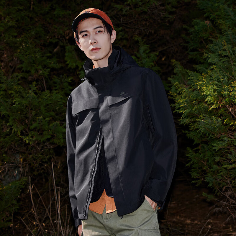 拓路者朱雀冲锋衣三合一男硬壳户外防风防雨抓绒外套登山服春秋款保暖 朱雀红-单冲无内胆 XL