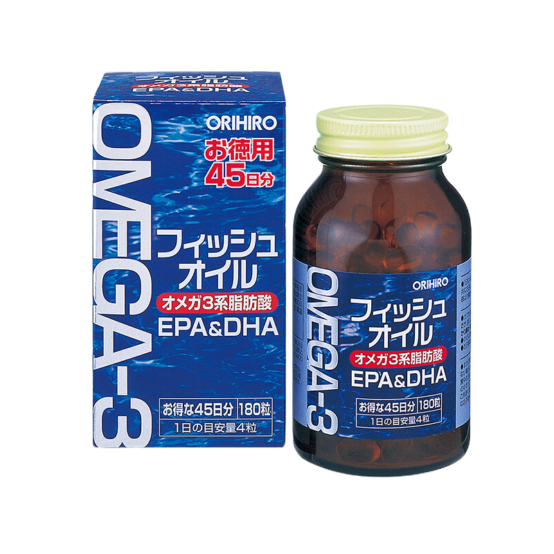【jd快递】日本直邮日本orihir欧力喜乐进口鱼油dha鱼油软胶囊180粒 1