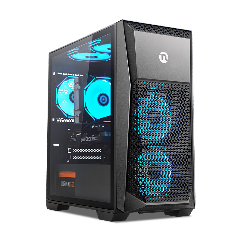 宁美国度3A游戏台式主机娱乐电竞电脑设计建模整机（12代酷睿i5 12400F/RTX3050/16GB/512GB）