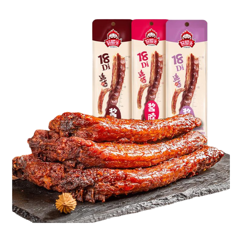 好照头湖南特产小吃酱卤味香辣麻辣零食 香辣味手撕烤脖约32克 1包