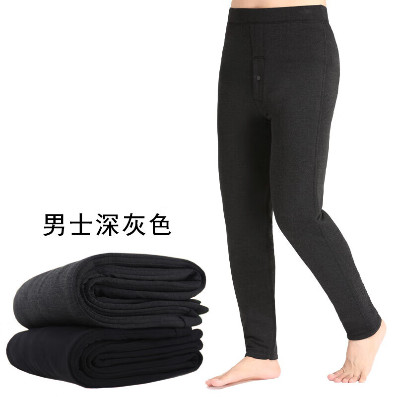 牧駝人內(nèi)蒙古牧駝人雙層加厚駝絨褲男士保暖褲女中厚大碼打底棉褲秋冬季 男褲 中厚 98%駝絨 L