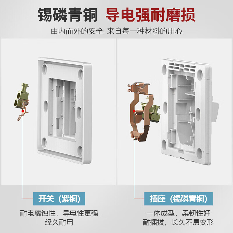 正泰(CHNT)开关插座86型墙壁面板电源空调插座错位五孔无框纯平大板6C幻银灰 一开双控