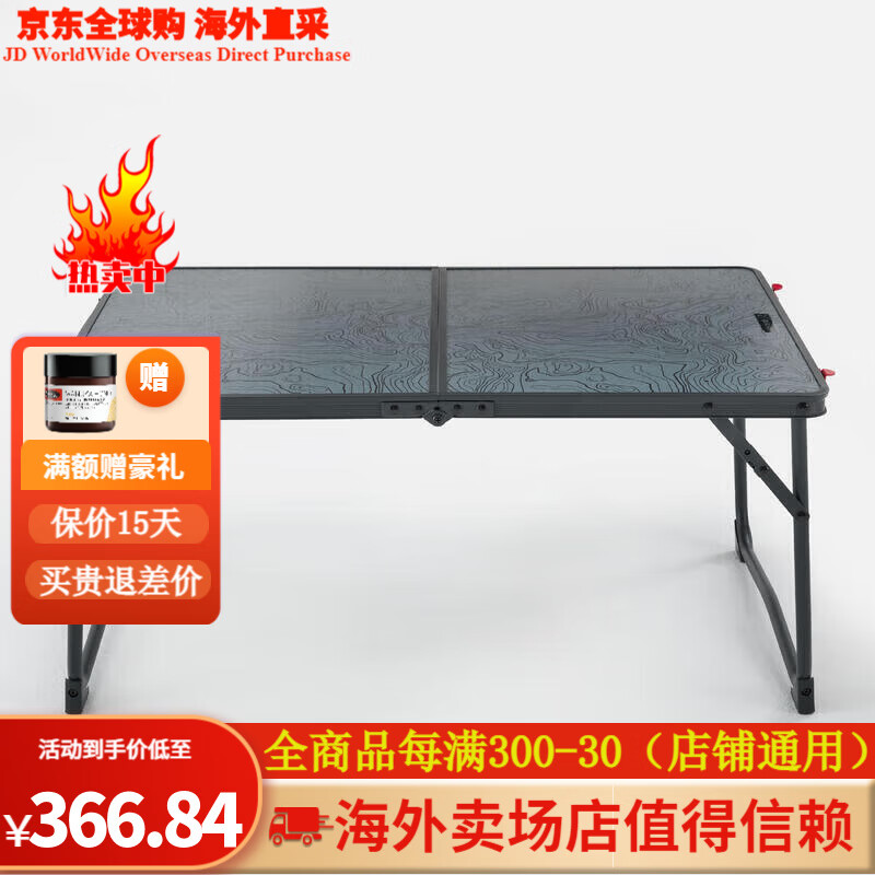 迪卡儂（DECATHLON）折疊矮桌戶(hù)外桌子露營(yíng)自駕游野餐MH100輕盈星際灰色-4767347