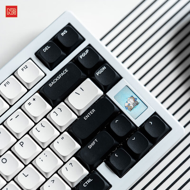 NDNH三模MAC无线蓝牙超薄矮轴屏幕全铝办公客制化not defined 键盘 ND75LP皓白矮轴 三模