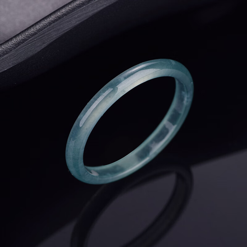 塔石地素圈戒指女A货翡翠玉石指环情侣对戒周年生节日礼物送女友送长辈 【京速达】翡翠素戒K2955 戒指圈号10(港度)