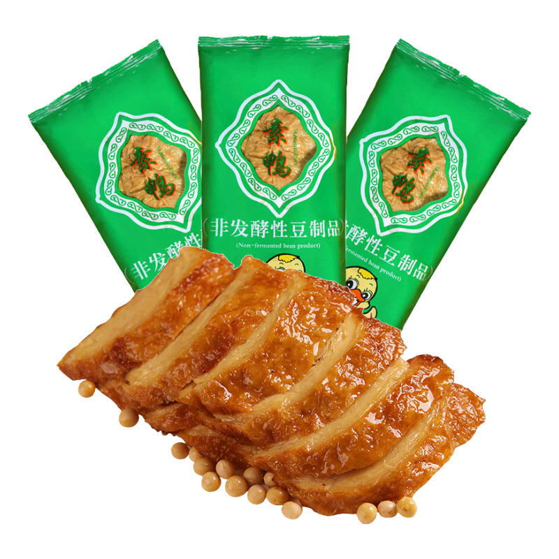 龍華古寺老上海龍華寺特產(chǎn)素齋素鴨純素網(wǎng)紅素食豆制品休閑零食品170gX3袋 5條裝*170g加冰袋順豐