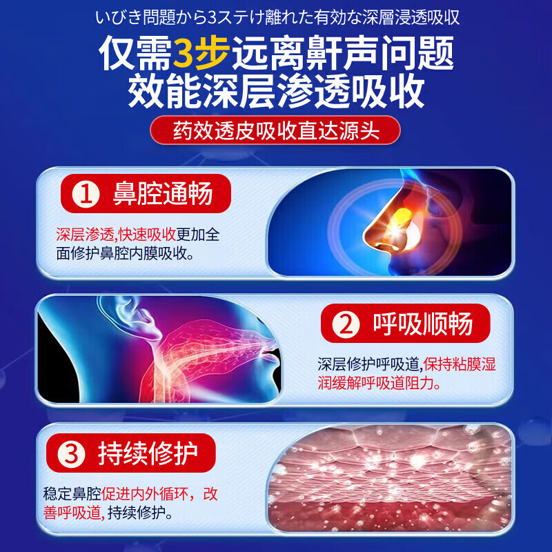 川井打呼噜止鼾神器打呼噜男士重度打鼾专用神器隔音日本进口医疗器械 买3送2【疗程装】-店家主推
