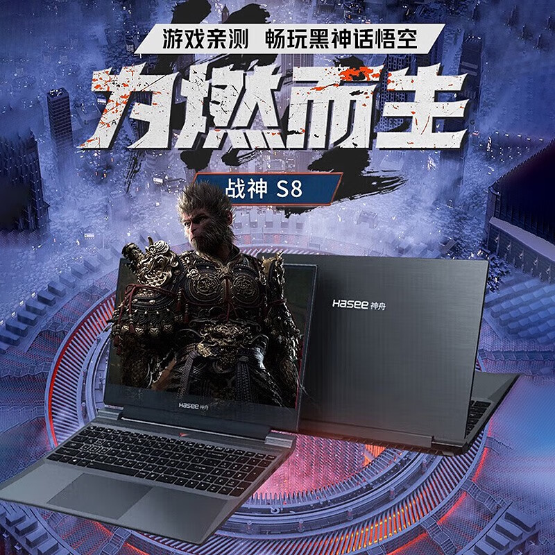 神舟（Hasee）战神T8Z8D6S8Z8E92Z7RTX4060神州游戏笔记本电脑 战神S8C42 电竞版i5-12450H/RTX 16GB