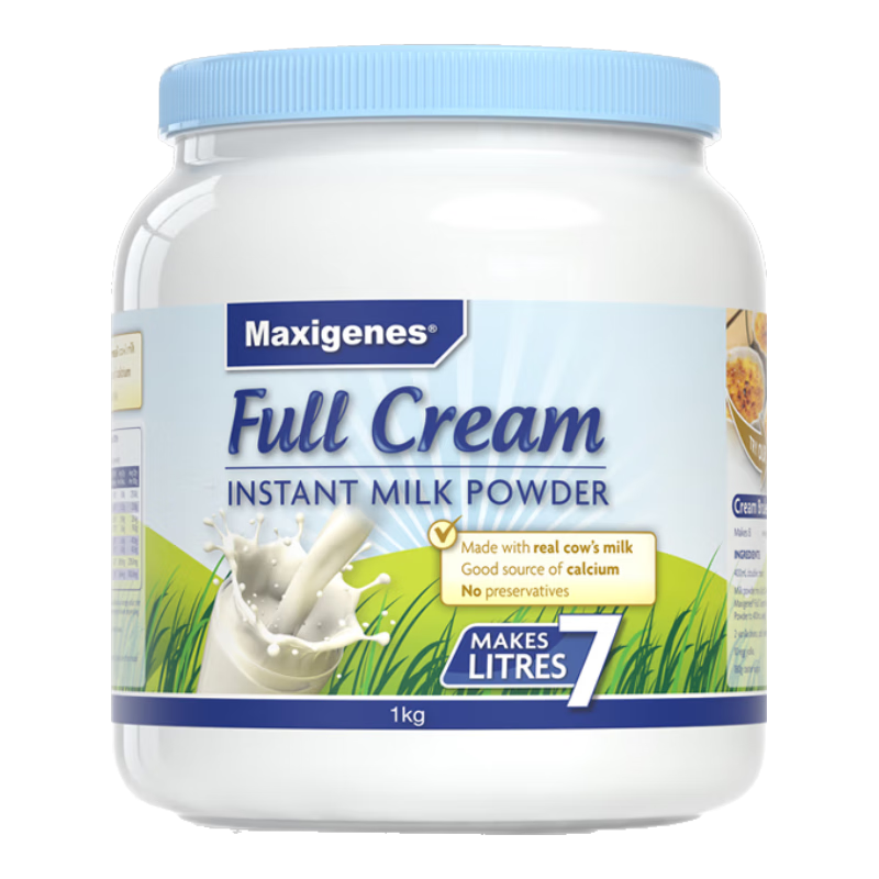 美可卓 Maxigenes蓝胖子全脂调制牛奶粉1kg/罐澳洲进口全家营养正品
