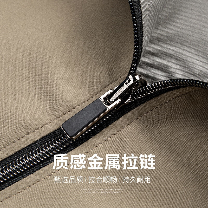 SHANSHAN杉杉【双面穿】棒球领夹克男士春秋新款外套休闲本命年礼物爸爸装 黑色 XL /180【建议130-145斤】