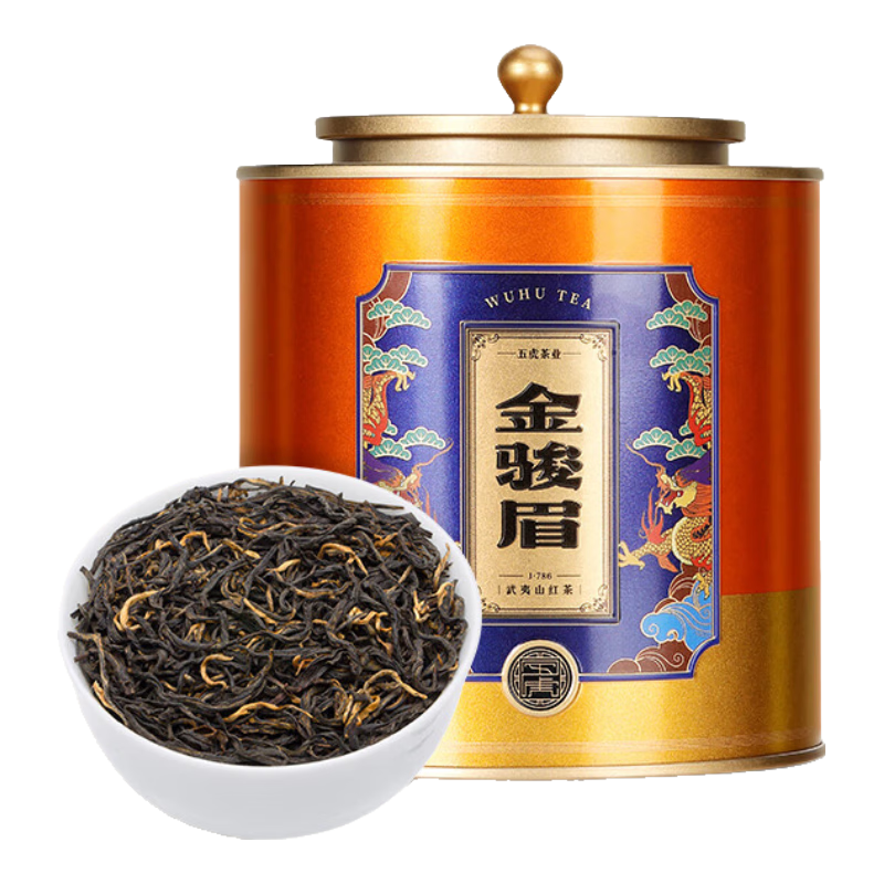 五虎五虎特级金骏眉红茶茶叶自己喝养胃红茶叶金俊眉