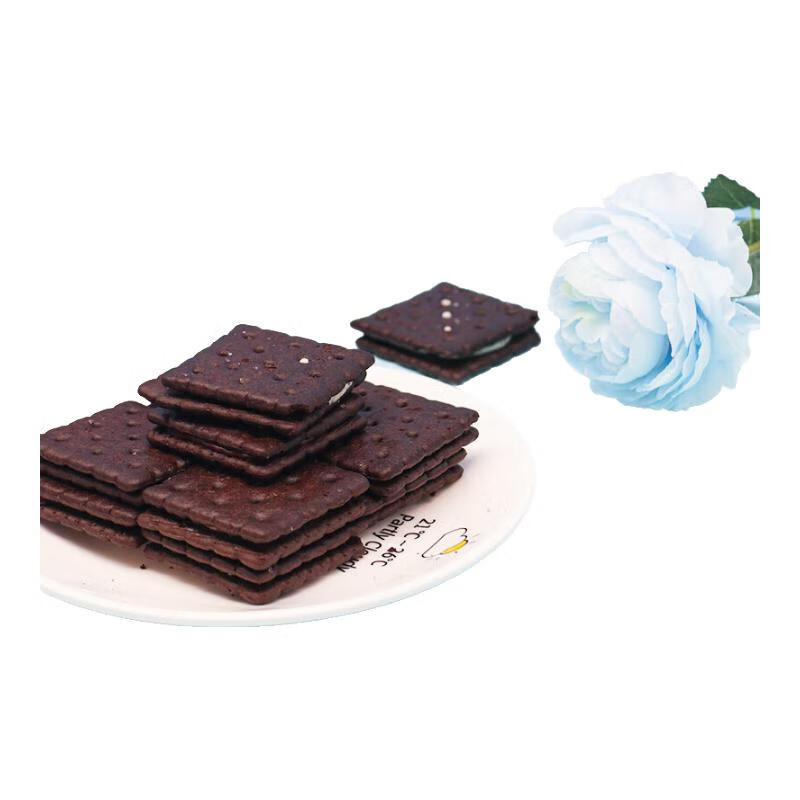 马奇新新马来西亚进口饼干礼罐精美桶装礼盒装节日送礼必备多口味休闲零食 岩盐香草味夹心饼干95g*4