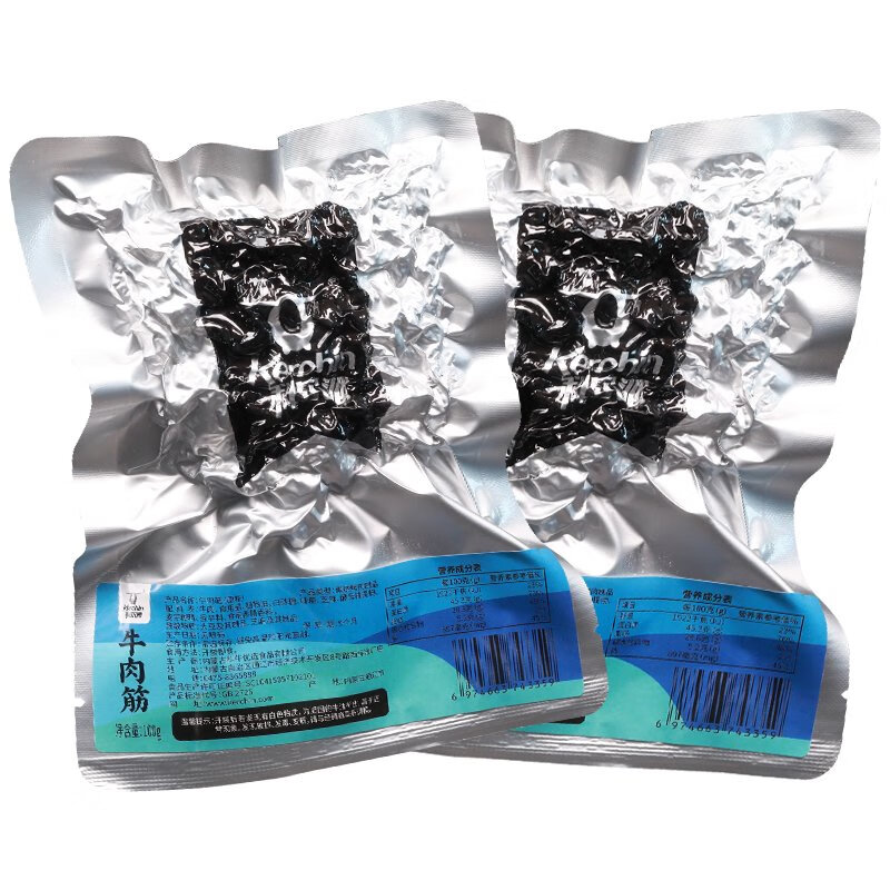 科尔沁（KERCHIN）宠粉科尔沁牛肉筋风干牛肉粒100g*2袋原味孜然味辣味休闲零食 牛肉筋原味100g*2袋