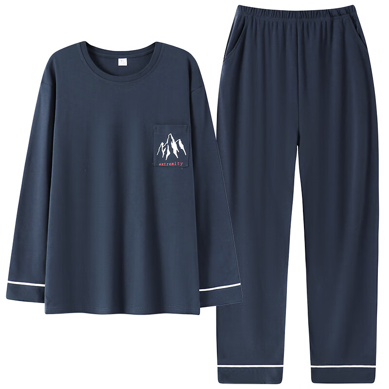 猫人精梳纯棉 180g 圆领男士家居服可外穿100%纯棉2025春季新品 49M75081 3XL