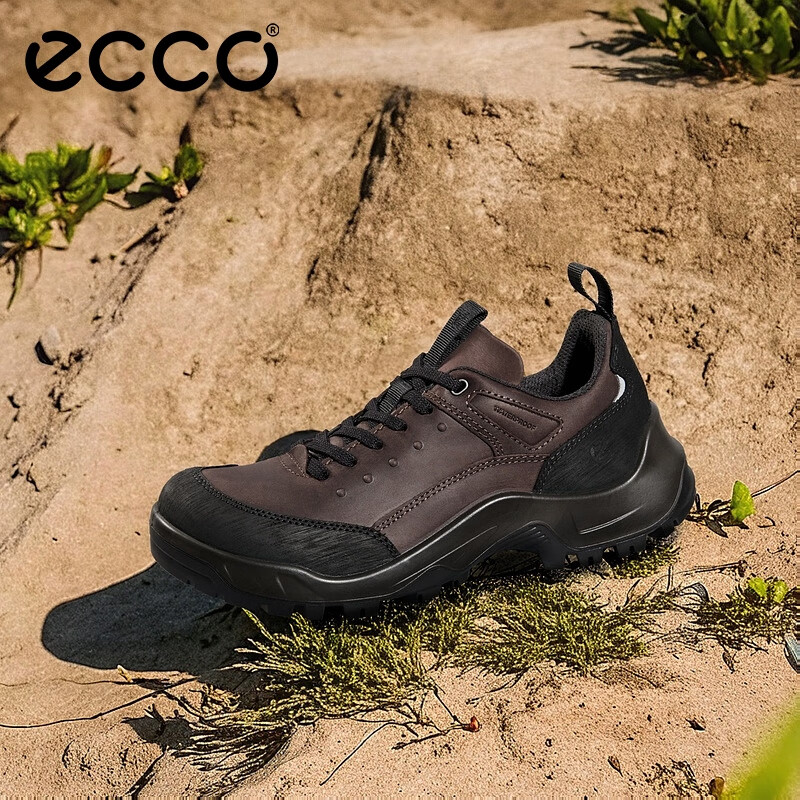 爱步（ECCO）男运动 抓地耐磨厚底户外越野鞋 越野822354 黑色/摩卡棕 39 HL