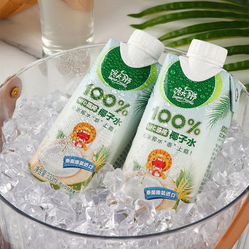 馋大狮（Super Foodie）馋大狮100NFC纯椰子水330ml*6小盒装原榨原装 椰子水330ml*1提（6小盒）