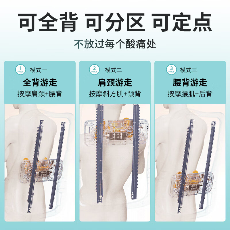 New For腰部按摩器2025新款轻薄靠垫车载护腰背部按摩仪器颈椎肩揉捏加热按摩枕全身中秋节礼品送父母朋友