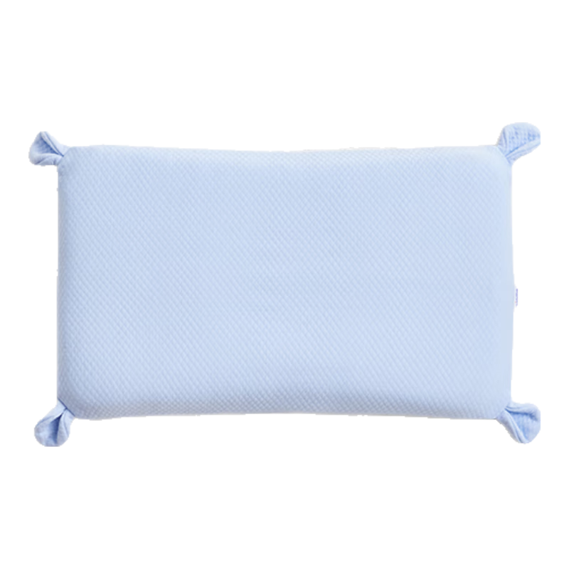 艾茵美(oinme)兒童枕頭0到1-3歲3-6歲幼兒園一歲以上寶寶記憶棉學(xué)生枕嬰兒四季 【莫代爾/藍(lán)】+藍(lán)色精梳棉枕套 1.5/2.5cm+2.5/3.5cm T3段