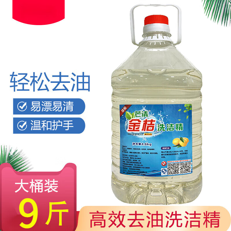 FIELL洗洁精大桶4.6kg装商用餐饮家用家庭装厨房洗碗去油酒店餐厅洗碗 套餐一 大桶9斤装4.6kg