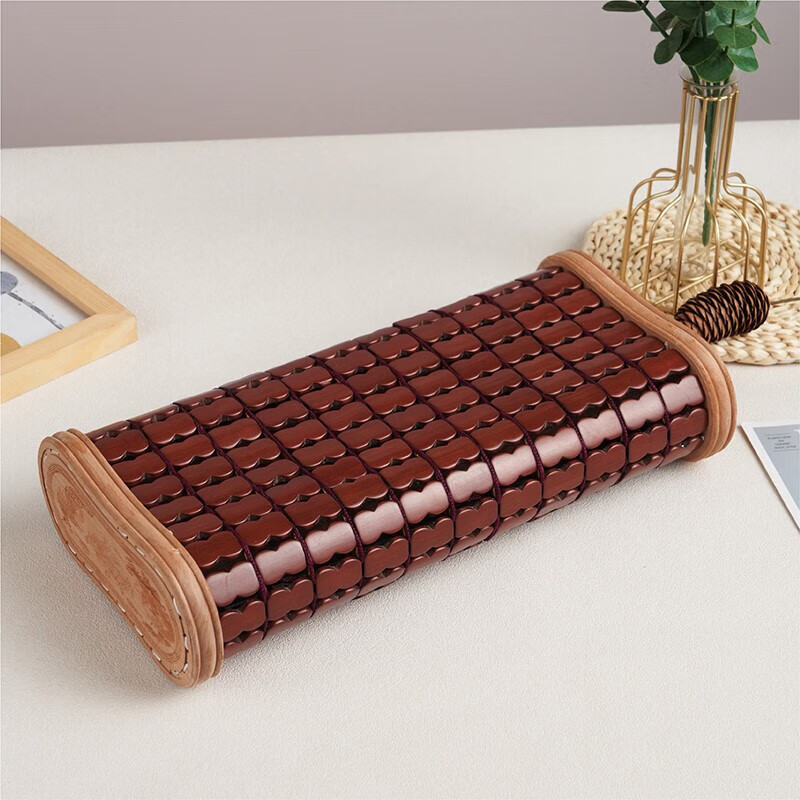 映季夏季涼席枕頭夏涼枕麻將枕頭涼枕碳化竹片枕空心枕鏤空冰絲竹枕頭 碳化空心枕