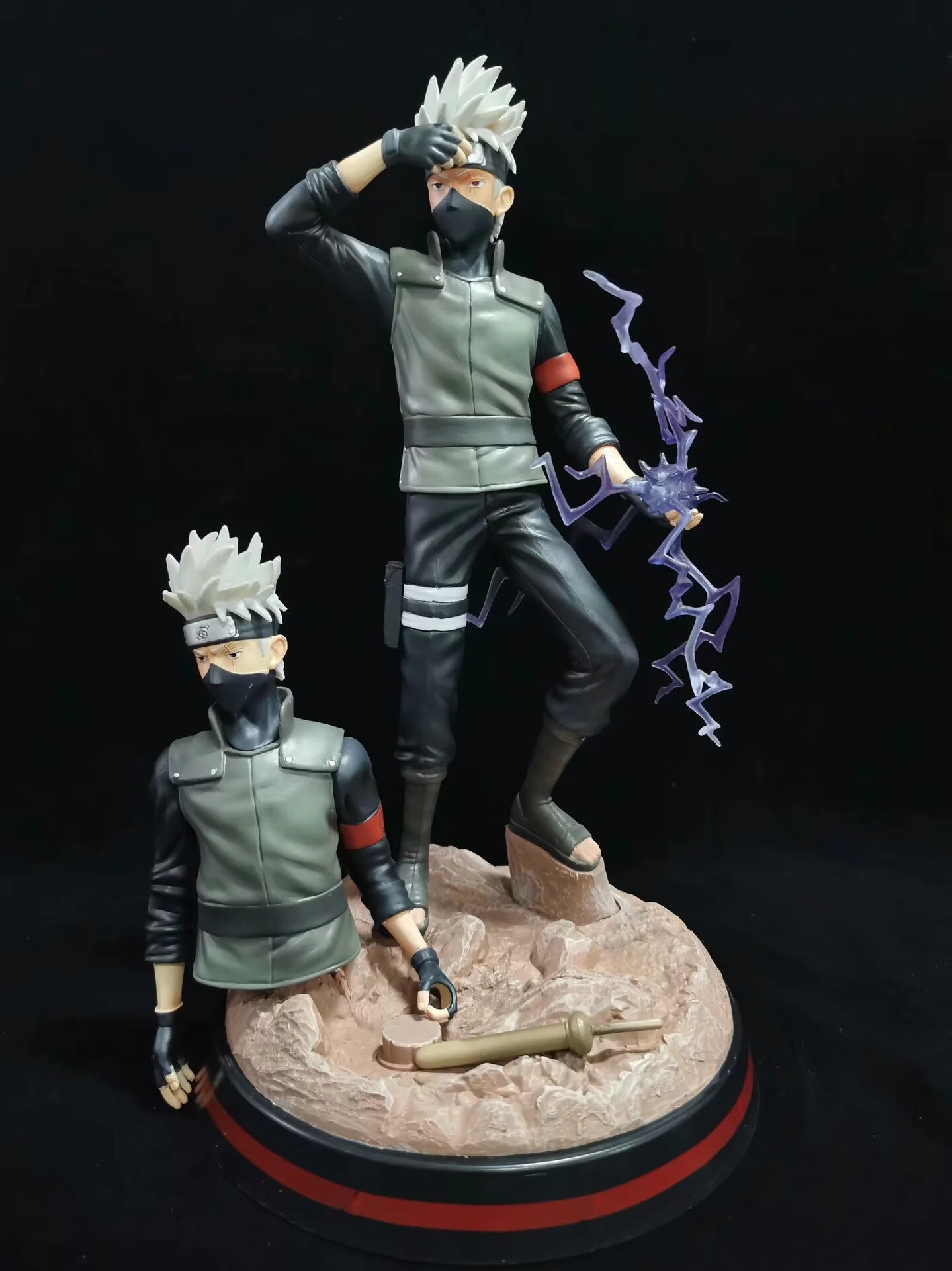 (热销)火影共鸣系列gk幕后卡卡西写轮眼雷切雕像盒装手办模型 gk 幕后