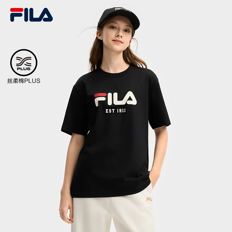 FILA��ֹٷ�T�����¿������2025�����¿����м�Լ����T����Ů ����ɫ-BK M M ��170/92A��