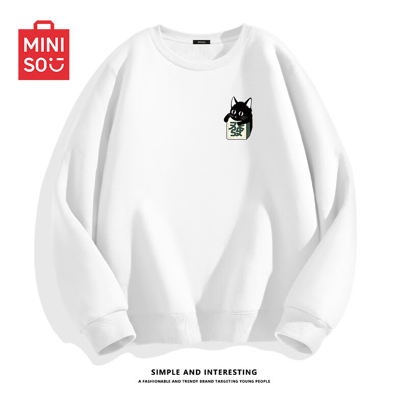 ���ڲ�����������Ʒ��MINISO��Բ�������д���2025�¿ɫ����Ӳͦ����������������ʿ��ñ���� ��ɫ(����è�ر�) XL 180(������ ����ɫ)