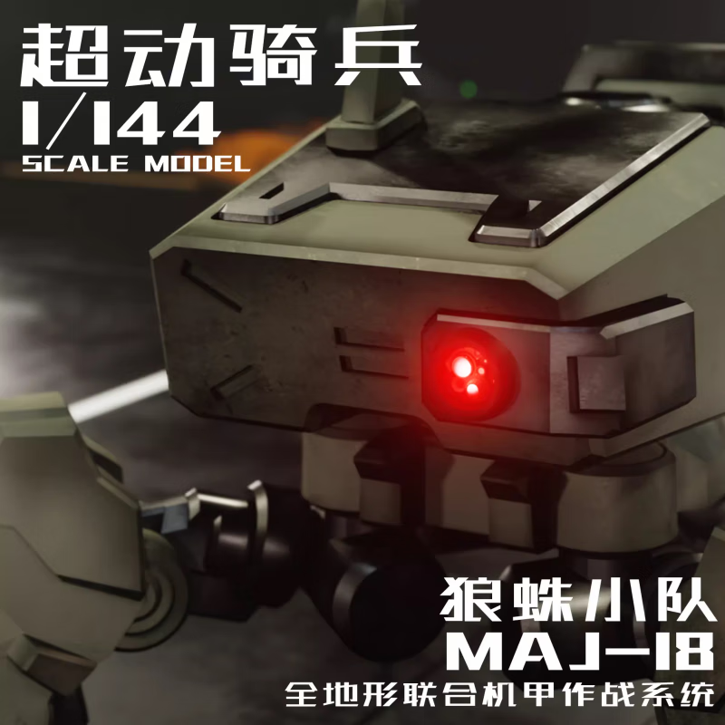 光随我意酋长大陆超动骑兵 MAC18 狼蛛小队 1/144比例 一盒三只 【新品现货】一盒三只狼蛛小队（海军蓝）