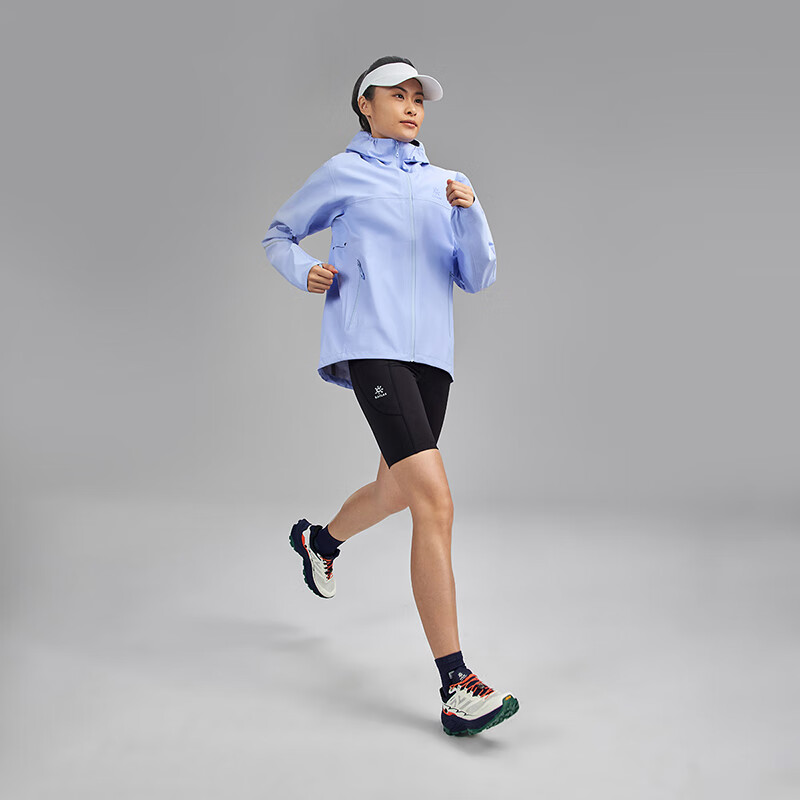 KAILAS FUGA凯乐石傲云跑山冲锋衣男女款防水防风户外越野跑徒步登山单冲外套 碧落青KG2341133 XXL