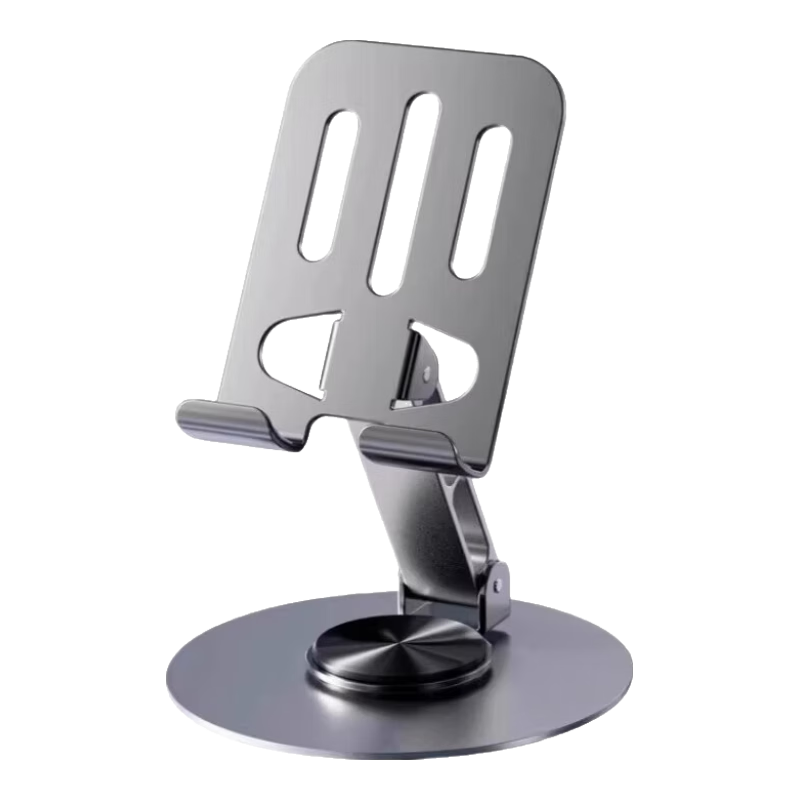 全金属手机支架360度旋转桌面懒人支架可调节适用苹果17华为小米折叠旋转多功能直播追剧支架 特惠款-灰*2个【全金属】360°旋转折叠