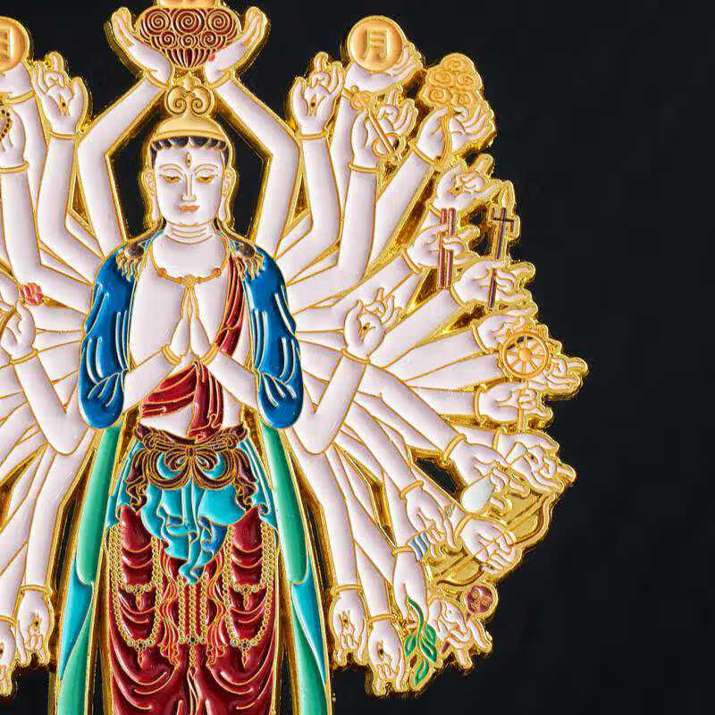 河北正定隆兴寺千手观音冰箱贴金属城市特色旅游纪念品博物院文创 博物院文创