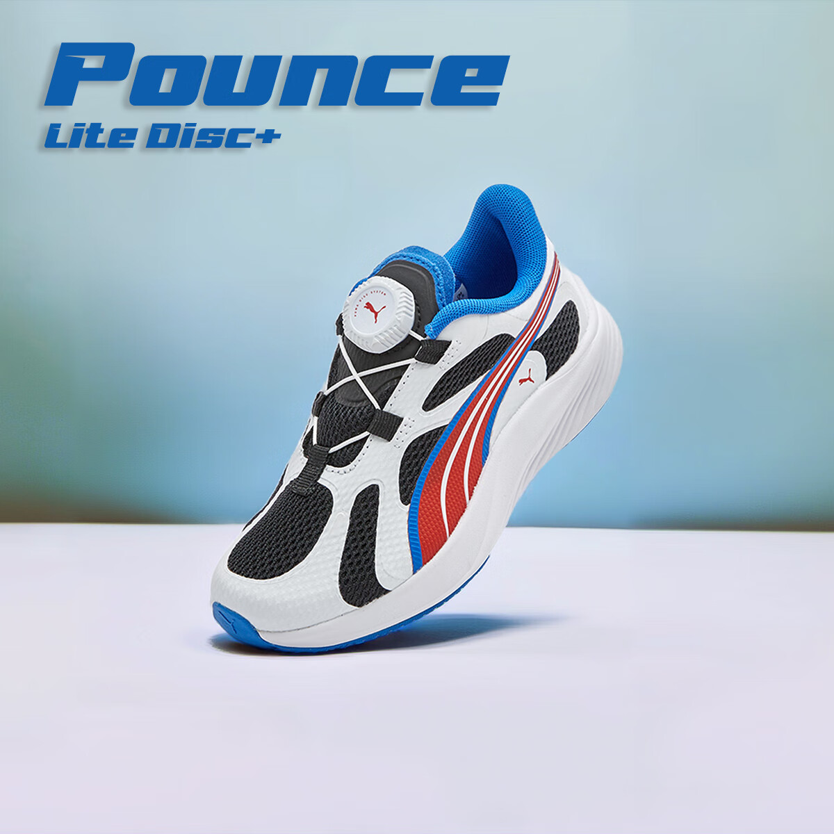 彪马 新款中童透气网眼跑鞋 彪马白-烈焰红-黑色 35 